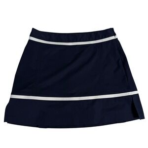 Adidas Womens Navy Blue Golf Tennis Jupe Skort with White Trim Athletic Size 4 S